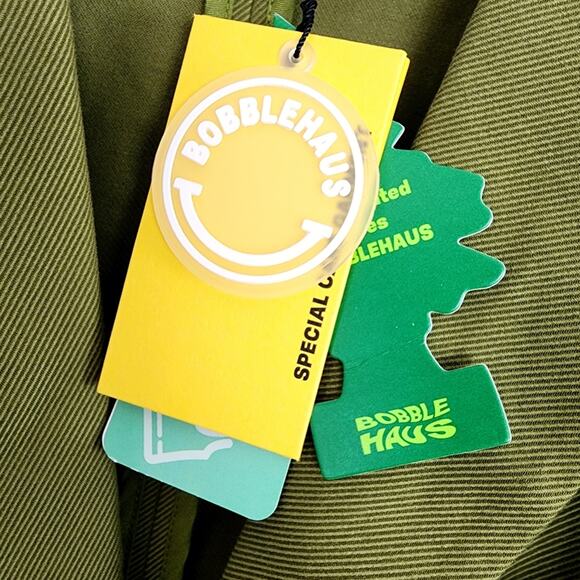 BOBBLEHAUS Green Ombre Tencel Twill Blazer Jacket Men's Large - Picture 7 of 14